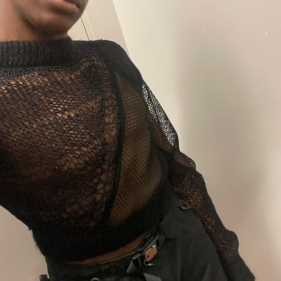 Helmut lang cropped  web sweater - Picture 10 of 12